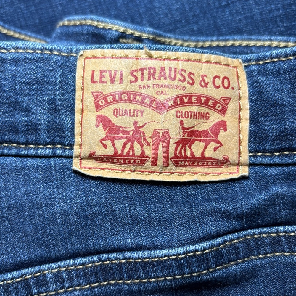 Levi’s Women’s 721 High Rise Skinny Jeans 20W Dark Wash Stretch Denim - Picture 4 of 10